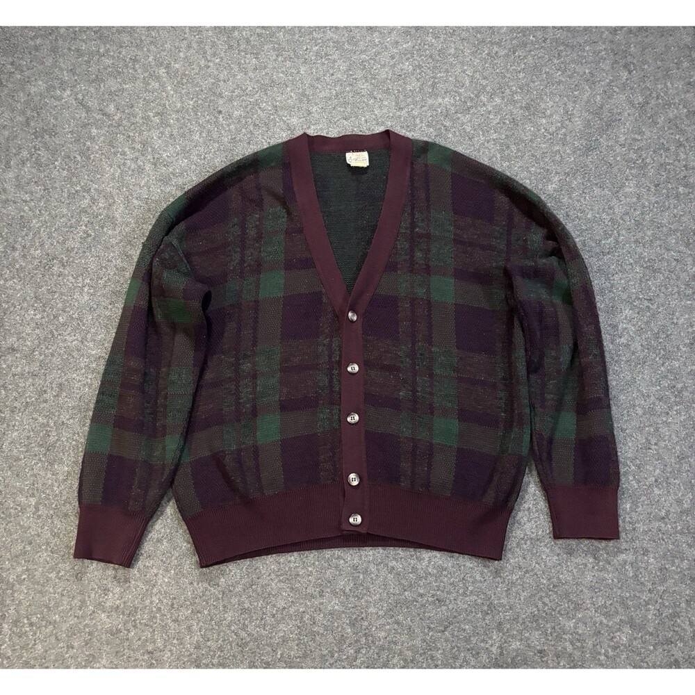Maglificio Florence Cardigan Sweater Mens Large Italian Wool Blend Knit